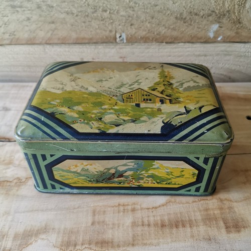 Ancienne boîte biscuit en - biscuit,