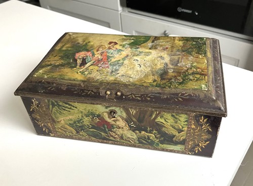Ancienne boite biscuits en - ancienne, a