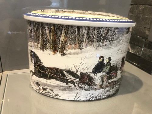 Boîte biscuits ancienne en - à,