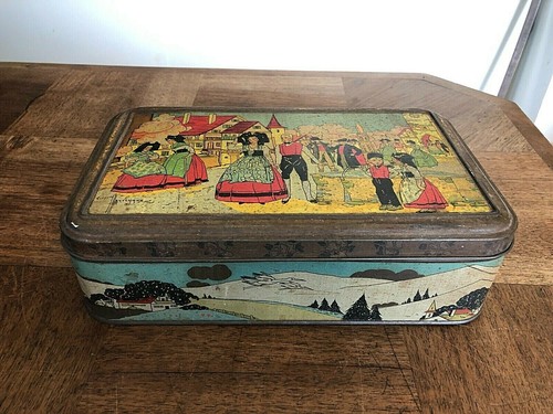 Ancienne boite biscuits en - biscuits,